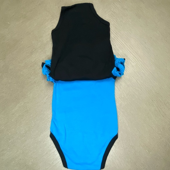 NWT NFL 2 Piece Black & Blue Carolina Panthers Creeper Set Baby Girl 3-6Months - Picture 6 of 12